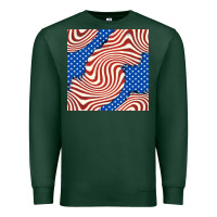 Sports Green american flag seamless pattern Premium Sweatshirt - BundleAndBundleShop