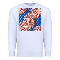 White american flag seamless pattern Premium Sweatshirt - BundleAndBundleShop