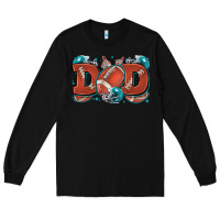 Black dad American football Long Sleeve Tee - Zillion Design Studio