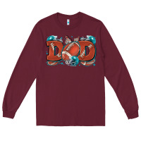 Burgundy dad American football Long Sleeve Tee - Zillion Design Studio