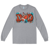 Heather Grey dad American football Long Sleeve Tee - Zillion Design Studio