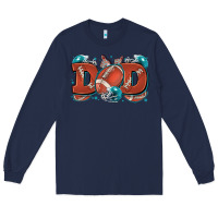 Navy dad American football Long Sleeve Tee - Zillion Design Studio