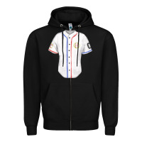 Black softball uniform fa element Zipper Hoodie - FaDigitalArtStudio