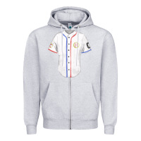 Heather Grey softball uniform fa element Zipper Hoodie - FaDigitalArtStudio