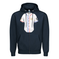 Navy softball uniform fa element Zipper Hoodie - FaDigitalArtStudio