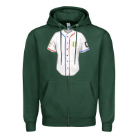 Sports Green softball uniform fa element Zipper Hoodie - FaDigitalArtStudio