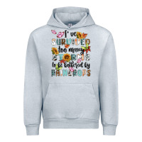 Heather Grey ive survived too many storms to bebothered by rain Urban Hoodie - MaliasSmallBusiness