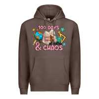Coffee 100 days of coffe and chaos Premium Hoodie - MaliasSmallBusiness