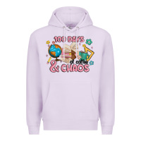 Lilac 100 days of coffe and chaos Premium Hoodie - MaliasSmallBusiness