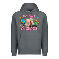 Rock 100 days of coffe and chaos Premium Hoodie - MaliasSmallBusiness
