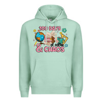 Seafoam 100 days of coffe and chaos Premium Hoodie - MaliasSmallBusiness