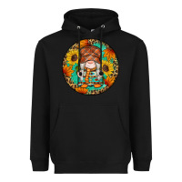 Black fall gnomes round earrings 2 Heavyweight Hoodie - Artiststas