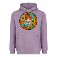 Lavender fall gnomes round earrings 2 Heavyweight Hoodie - Artiststas