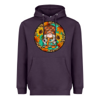 Plum fall gnomes round earrings 2 Heavyweight Hoodie - Artiststas