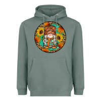 Sage fall gnomes round earrings 2 Heavyweight Hoodie - Artiststas