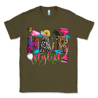 Army Green hairstylist Classic Tee - Zillion Design Studio