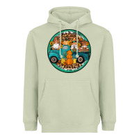 Matcha fall gnomes round earrings 3 Heavyweight Hoodie - Artiststas