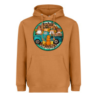 Meerkat fall gnomes round earrings 3 Heavyweight Hoodie - Artiststas