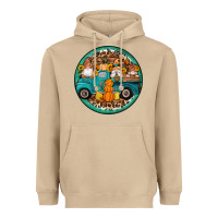 Mushroom fall gnomes round earrings 3 Heavyweight Hoodie - Artiststas