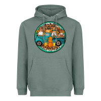 Sage fall gnomes round earrings 3 Heavyweight Hoodie - Artiststas