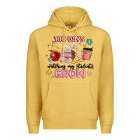 Antique Gold 100 days of watching my students grow Premium Hoodie - MaliasSmallBusiness