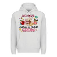 Dove Grey 100 days of watching my students grow Premium Hoodie - MaliasSmallBusiness