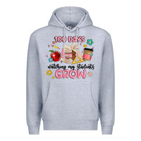 Heather Grey 100 days of watching my students grow Premium Hoodie - MaliasSmallBusiness