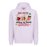Lilac 100 days of watching my students grow Premium Hoodie - MaliasSmallBusiness
