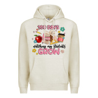 Oatmeal Heather 100 days of watching my students grow Premium Hoodie - MaliasSmallBusiness