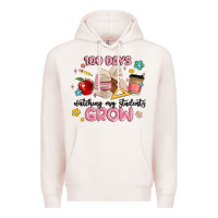 Pale Pink 100 days of watching my students grow Premium Hoodie - MaliasSmallBusiness