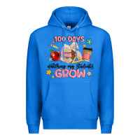 True Royal 100 days of watching my students grow Premium Hoodie - MaliasSmallBusiness