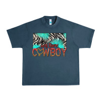 Midnight Navy hey there cowboy Urban Heavy Tee - texasbilliewilder