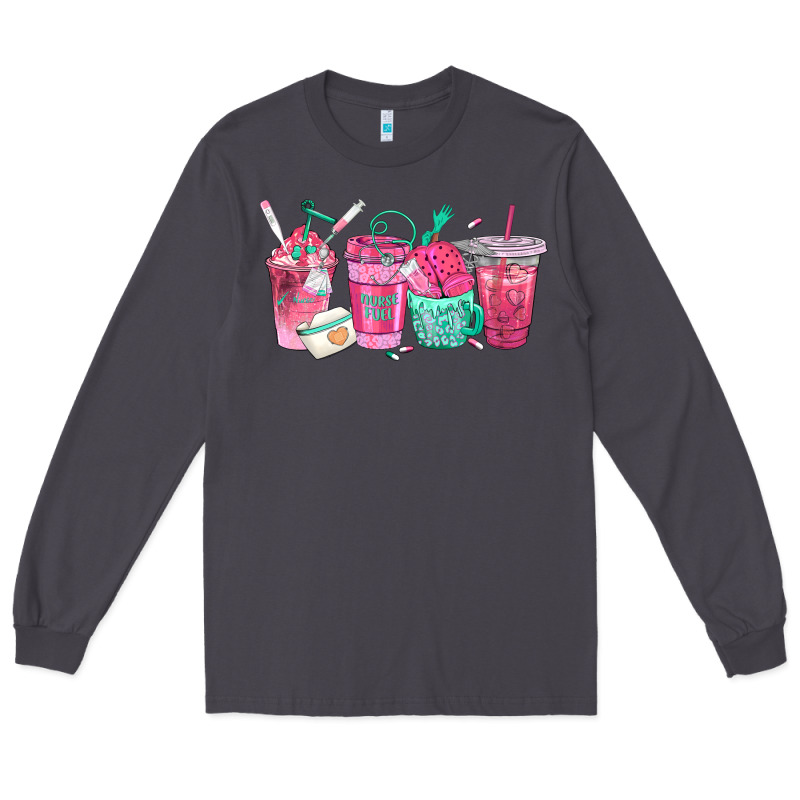 Nurse Fuel Coffee Cups Long Sleeve Tee by texasbilliewilder | Teevron