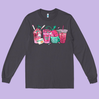 Nurse Fuel Coffee Cups Long Sleeve Tee Designed By Texasbilliewilder