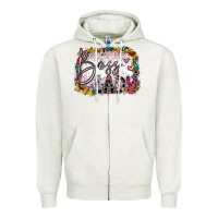 Oatmeal Heather boss lady Zipper Hoodie - SublimationCraftShop