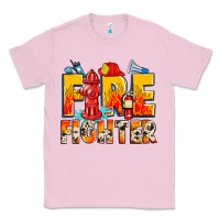 Bubblegum Pink firefighter Classic Tee - Zillion Design Studio