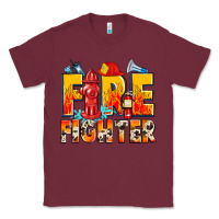 Burgundy firefighter Classic Tee - Zillion Design Studio