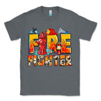 Charcoal Heather firefighter Classic Tee - Zillion Design Studio