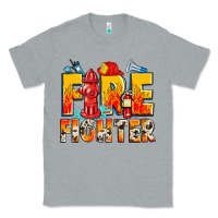 Heather Grey firefighter Classic Tee - Zillion Design Studio