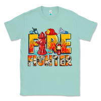 Seafoam firefighter Classic Tee - Zillion Design Studio