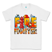 White firefighter Classic Tee - Zillion Design Studio