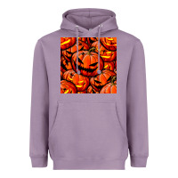 Lavender halloween pumpkin seamless pattern Heavyweight Hoodie - BundleAndBundleShop