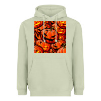 Matcha halloween pumpkin seamless pattern Heavyweight Hoodie - BundleAndBundleShop