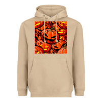 Mushroom halloween pumpkin seamless pattern Heavyweight Hoodie - BundleAndBundleShop