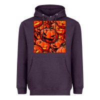 Plum halloween pumpkin seamless pattern Heavyweight Hoodie - BundleAndBundleShop