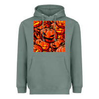 Sage halloween pumpkin seamless pattern Heavyweight Hoodie - BundleAndBundleShop
