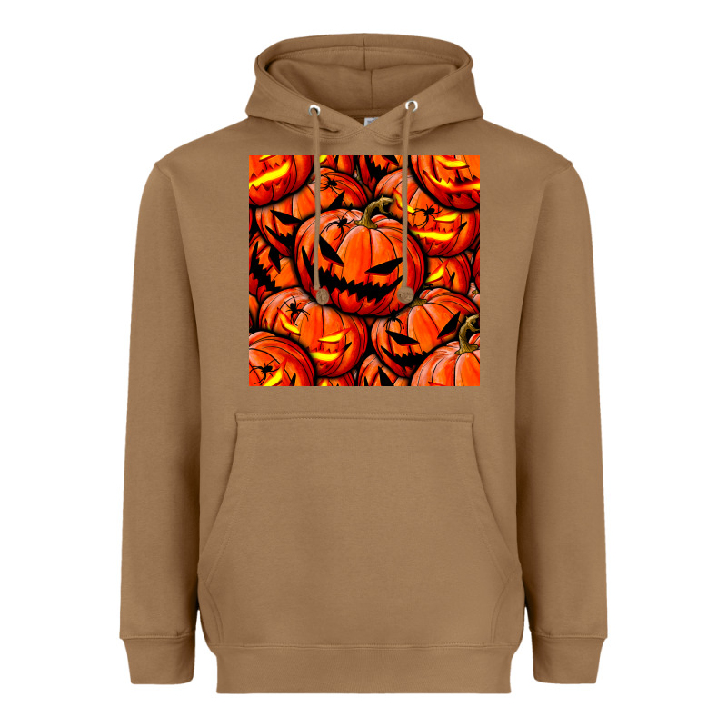 Halloween Pumpkin Seamless Pattern Heavyweight Hoodie by BundleAndBundleShop | Teevron