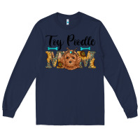 Navy western toy poodle mom Long Sleeve Tee - RanaPortraitStore