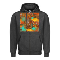 Charcoal Heather western skeleton seamless pattern Zipper Hoodie - HRA Design Shop