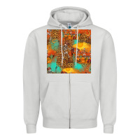 Dove Grey western skeleton seamless pattern Zipper Hoodie - HRA Design Shop